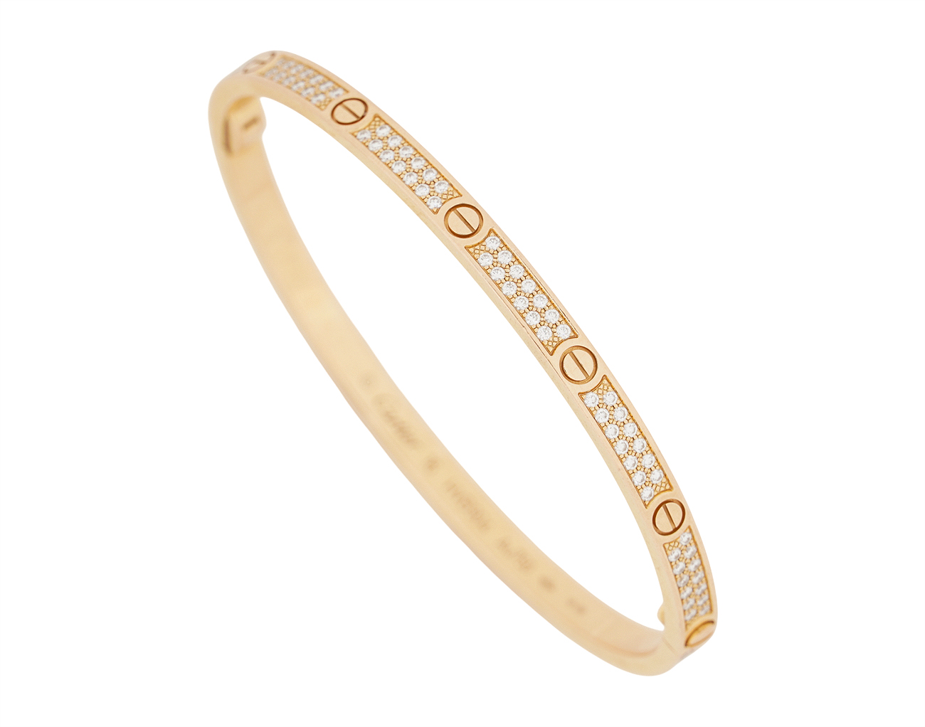 까르띠에 러브 브레이슬릿 스몰 핑크골드 파베 다이아몬드 16