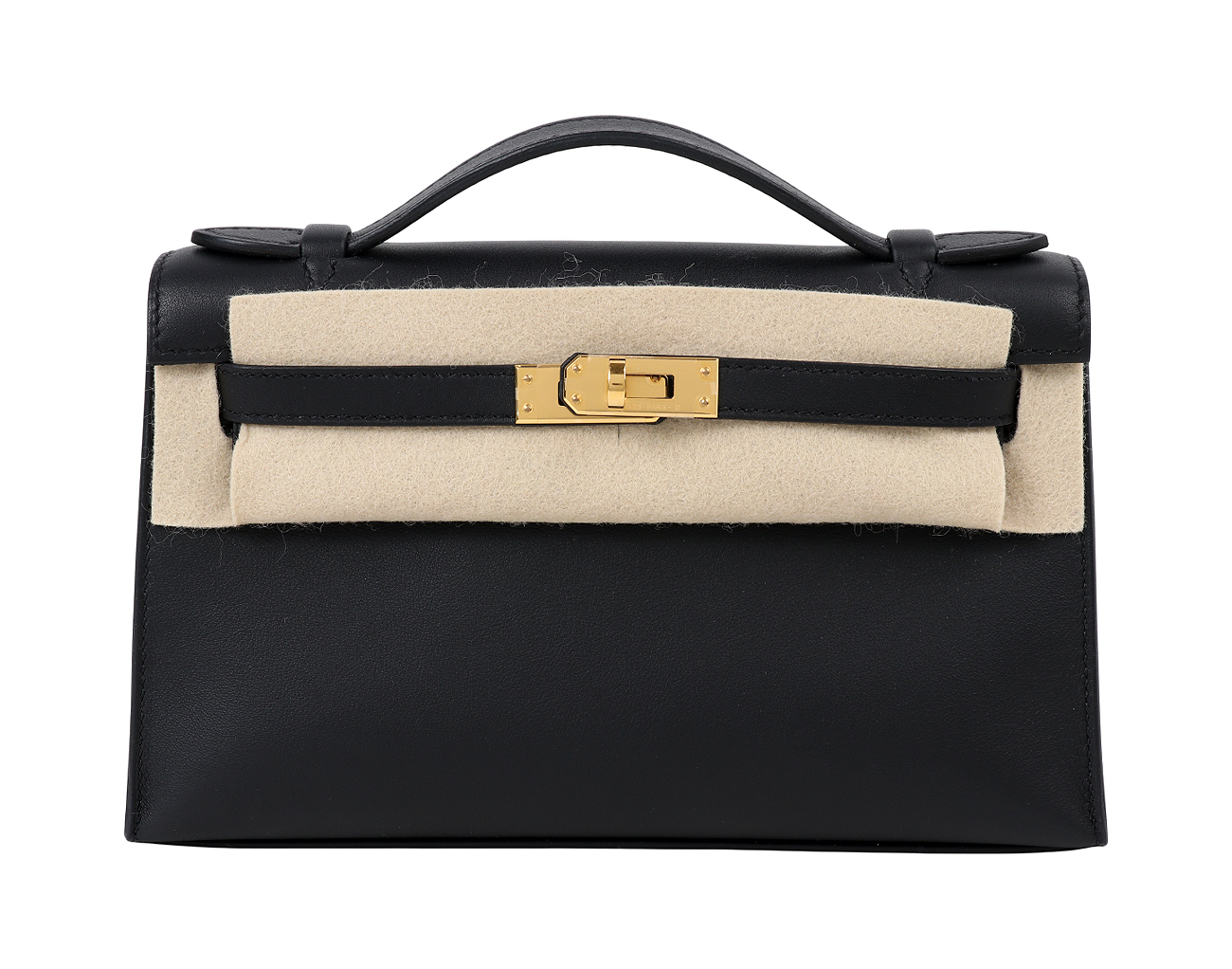 에르메스 켈리 포쉐트 블랙 금장 U