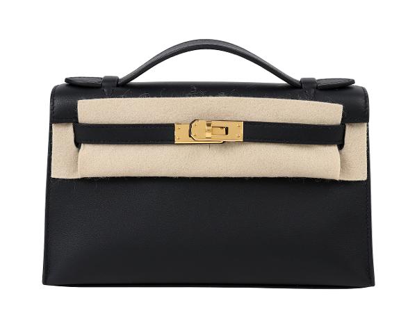 에르메스 켈리 포쉐트 블랙 금장 U