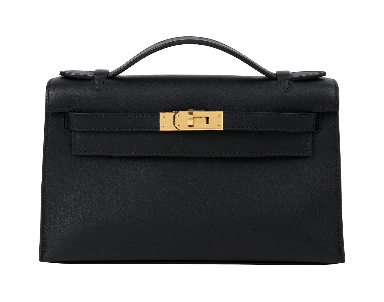 에르메스 켈리 포쉐트 블랙 금장 U