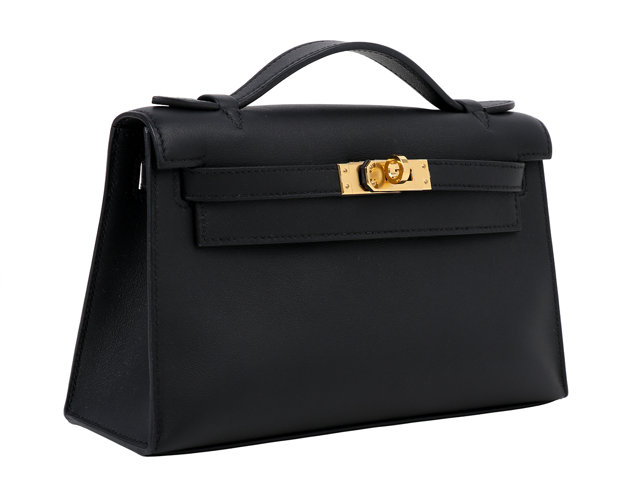 에르메스 켈리 포쉐트 블랙 금장 U