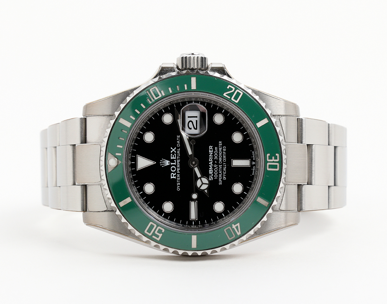 로렉스 서브마리너 41mm 스틸 그린 블랙 다이얼 스타벅스 126610LV