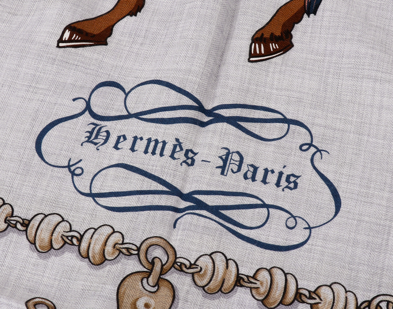 에르메스 캐시미어 숄 140 팔레프루아 블루 마린 클레어 그리스 시네 브론즈