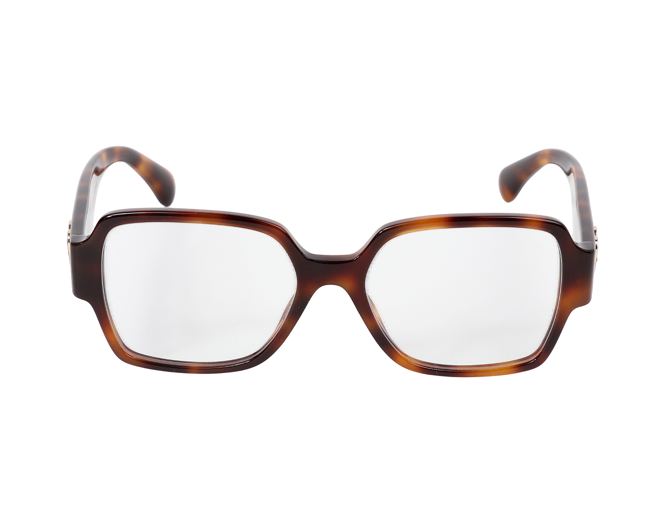 샤넬 하트 CC 스퀘어 프레임 안경 톨토이즈