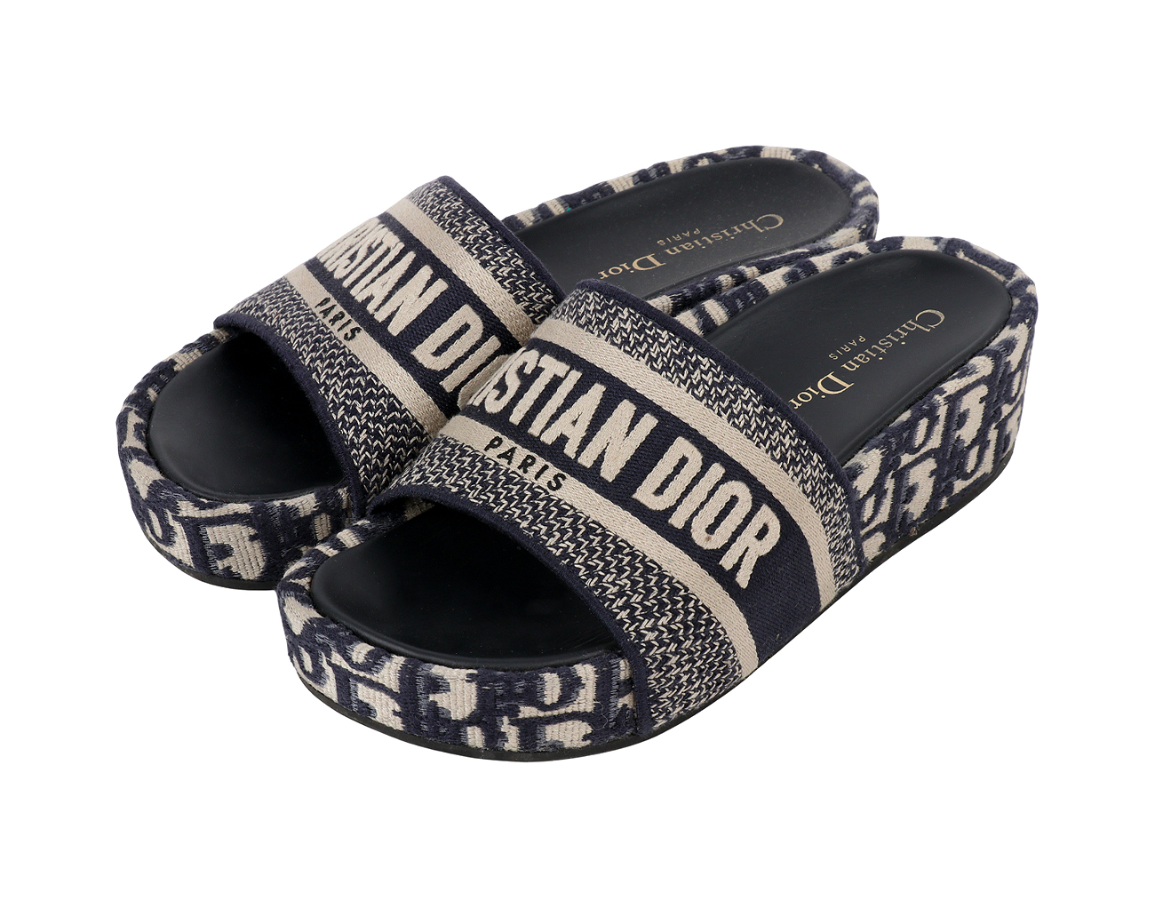 디올 디웨이 오블리크 플랫폼 샌들 딥 블루 38