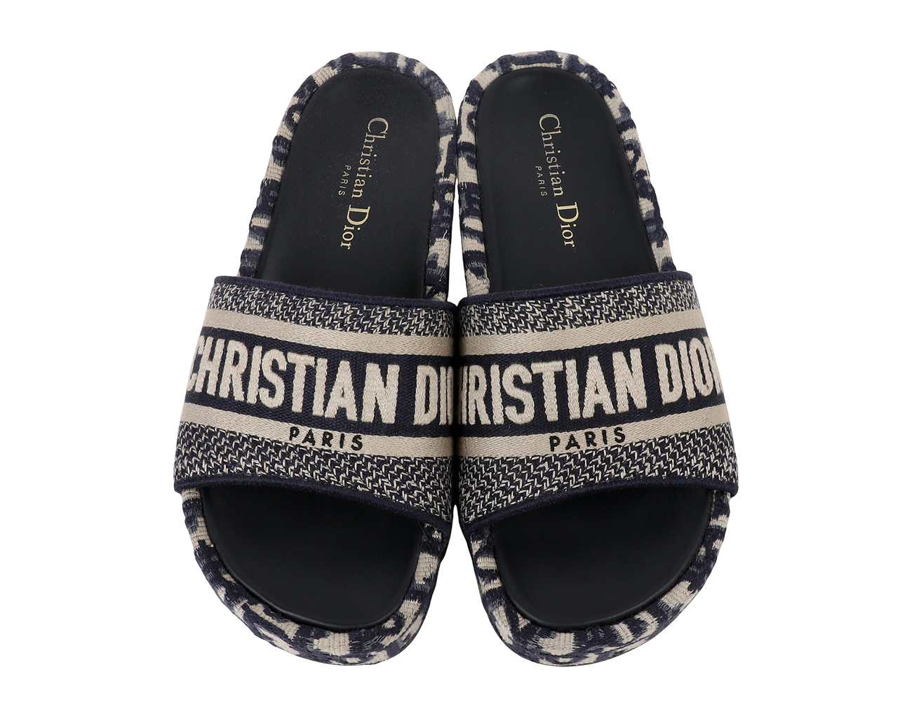 디올 디웨이 오블리크 플랫폼 샌들 딥 블루 38