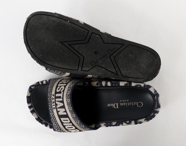 디올 디웨이 오블리크 플랫폼 샌들 딥 블루 38