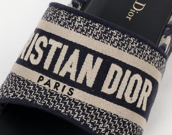 디올 디웨이 오블리크 플랫폼 샌들 딥 블루 38