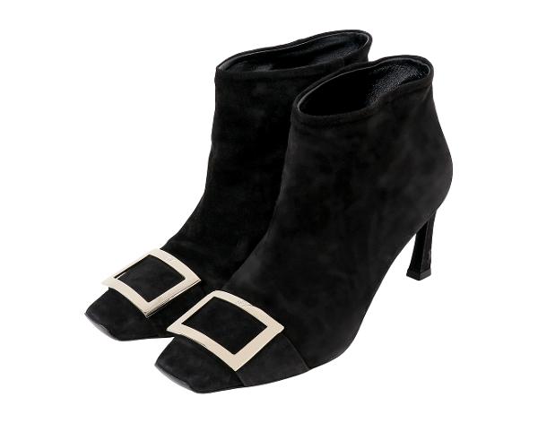 로저비비에 스웨이드 트럼펫 부티 블랙 37 1/2