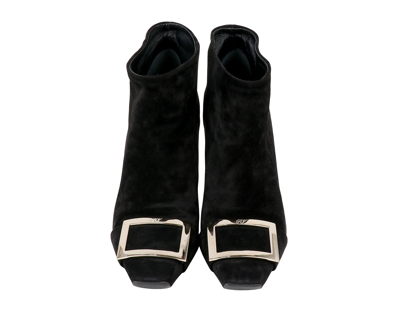 로저비비에 스웨이드 트럼펫 부티 블랙 37 1/2