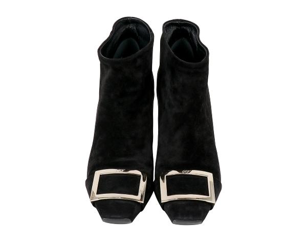 로저비비에 스웨이드 트럼펫 부티 블랙 37 1/2