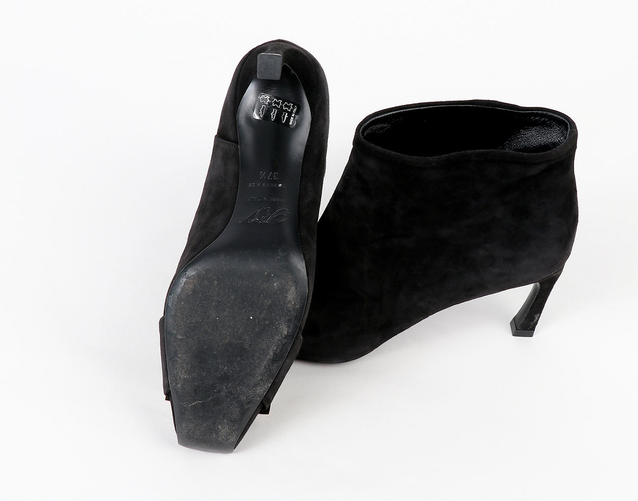 로저비비에 스웨이드 트럼펫 부티 블랙 37 1/2