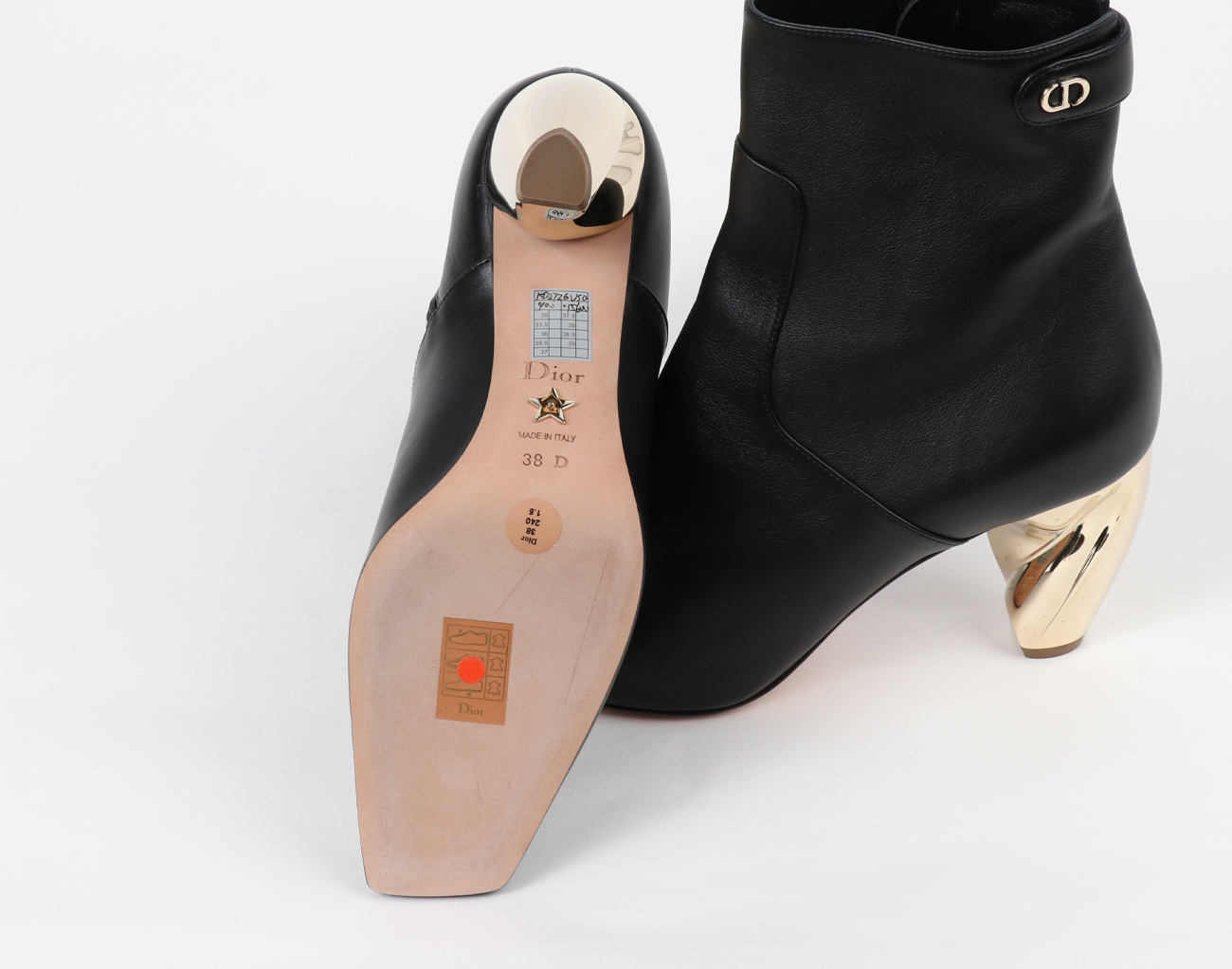 디올 로즈 앵클 부츠 블랙 38