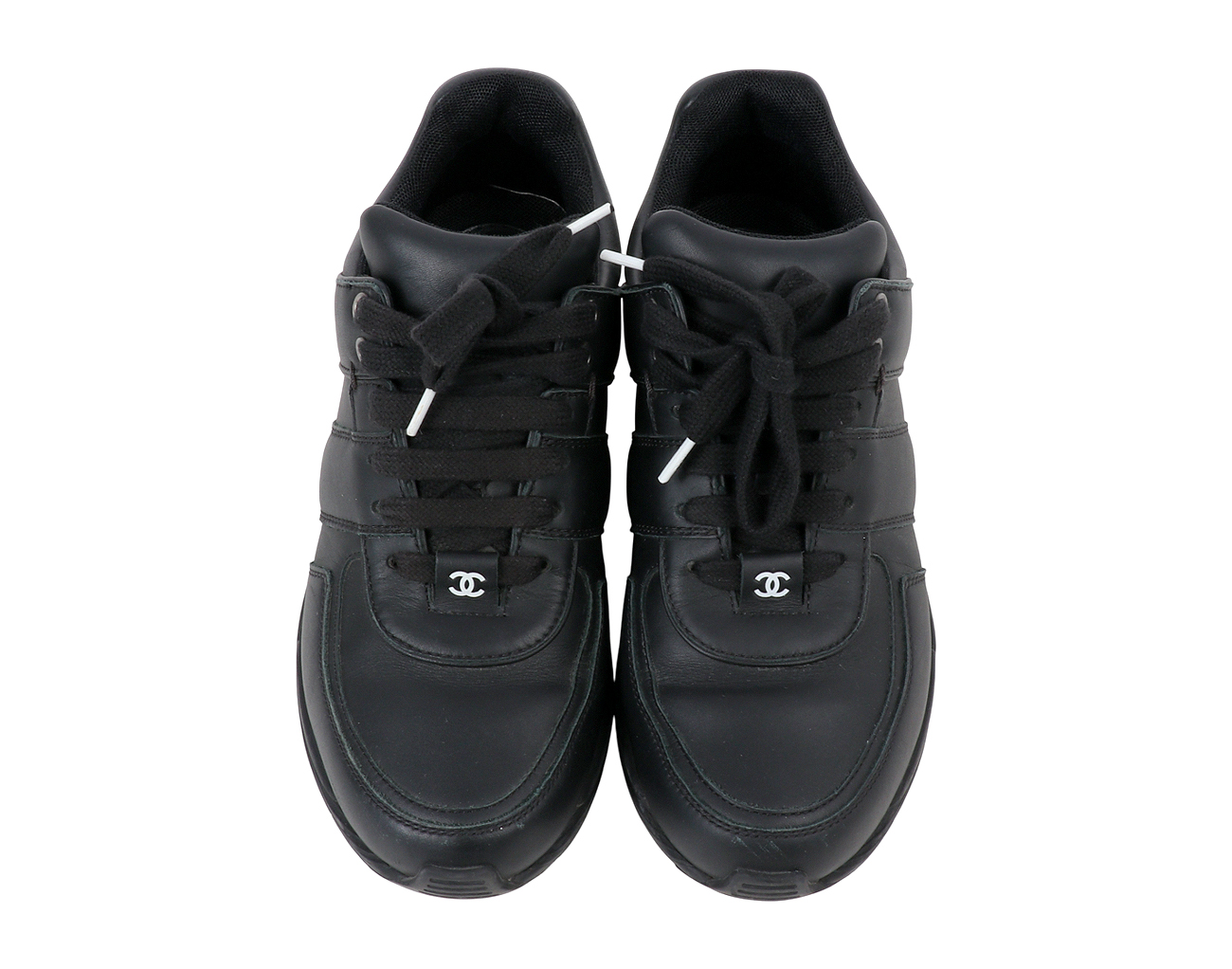 샤넬 로우탑 스니커즈 블랙 화이트 37 1/2