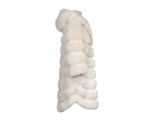 브라스키 파이톤 트리밍 세이블 코트 화이트 42