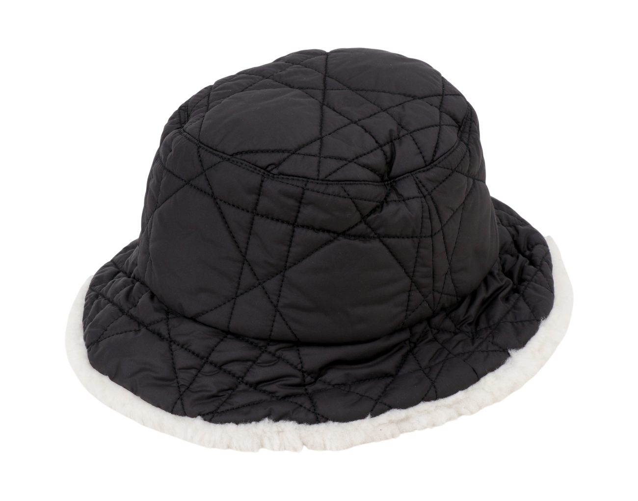 디올 테디 D 매크로까나쥬 스몰 브림 버킷햇 블랙 57