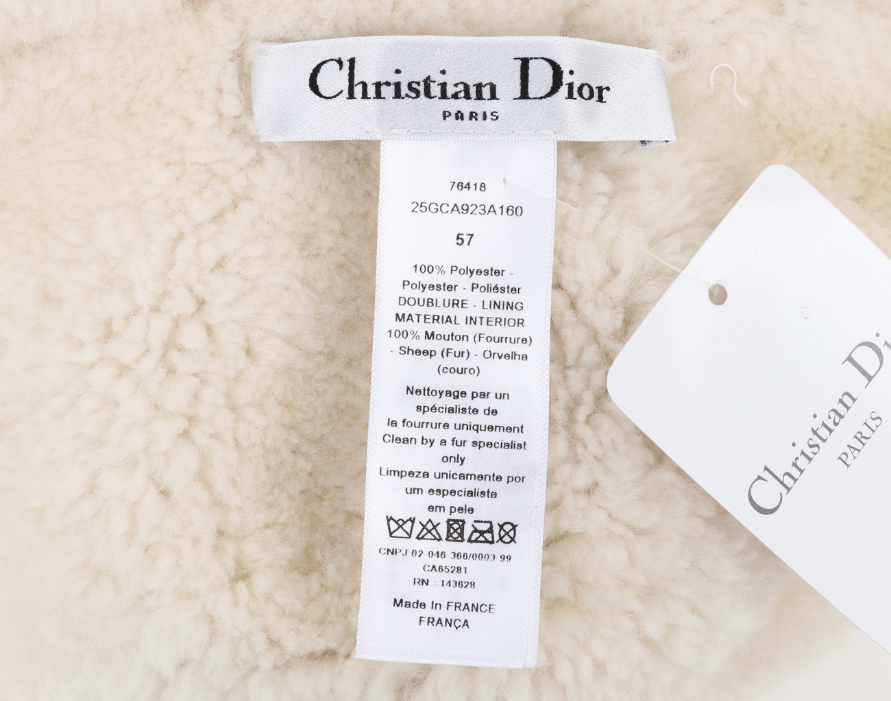 디올 테디 D 매크로까나쥬 스몰 브림 버킷햇 블랙 57