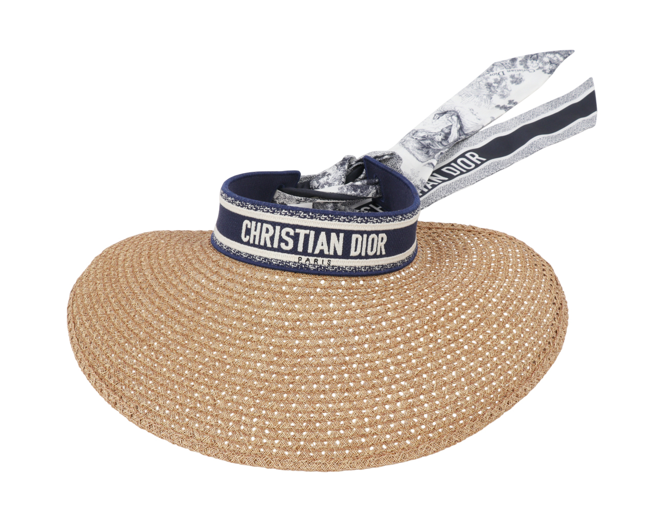 디올 리비에라 D-오션 미차 바이저 네이비 블루 화이트