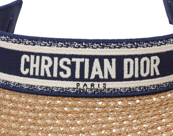 디올 리비에라 D-오션 미차 바이저 네이비 블루 화이트