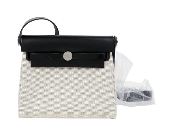 에르메스 미니 에르백 에크루 아망드 블랙 은장 K