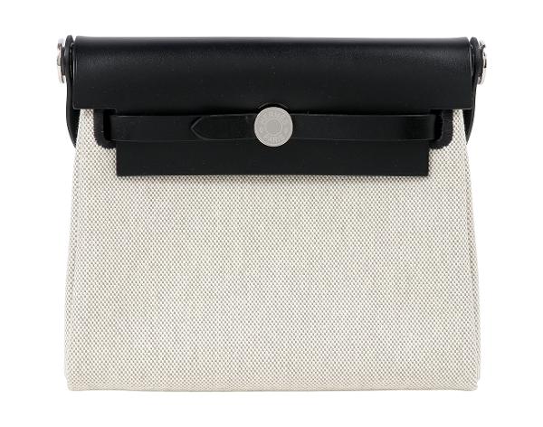 에르메스 미니 에르백 에크루 아망드 블랙 은장 K