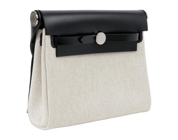 에르메스 미니 에르백 에크루 아망드 블랙 은장 K