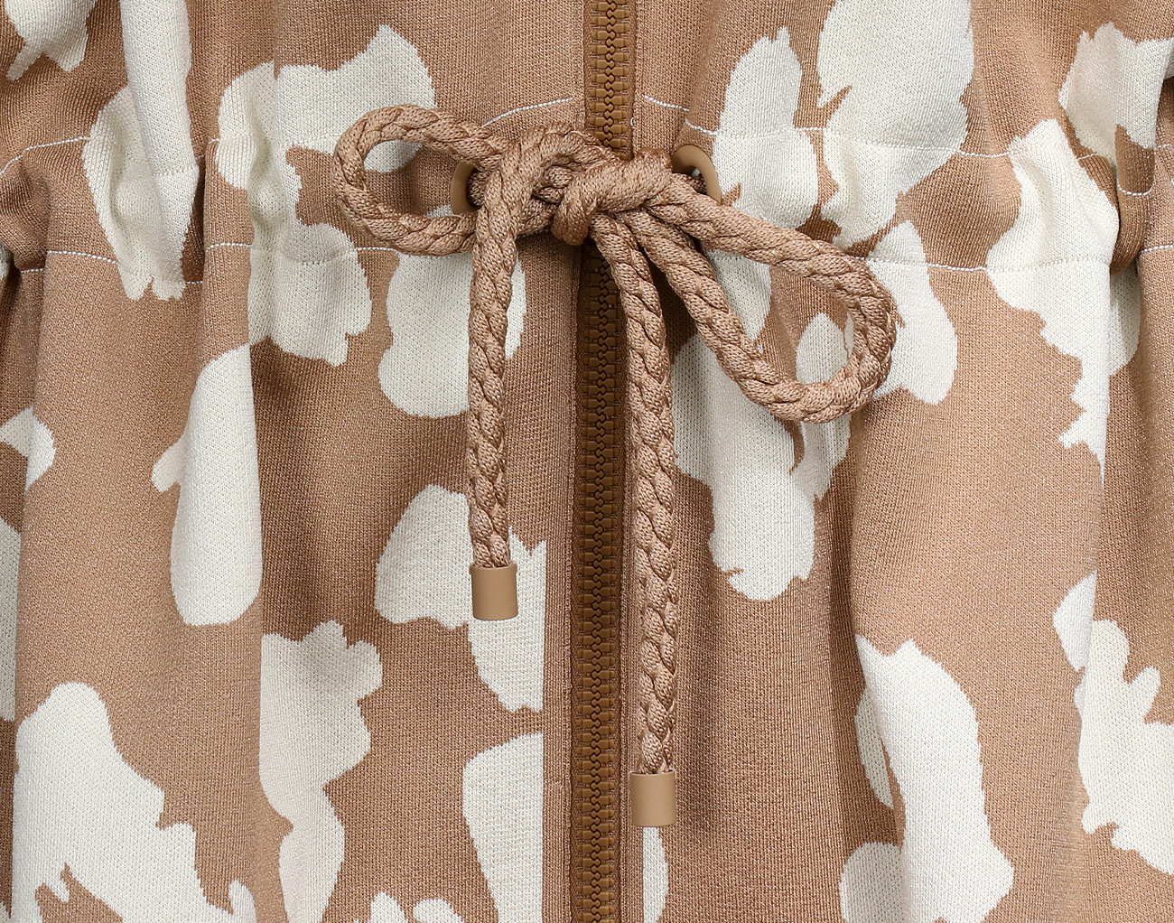 에르메스 정글 러브 플루오 파카 트윌렌 코트 베이지 카멜 34