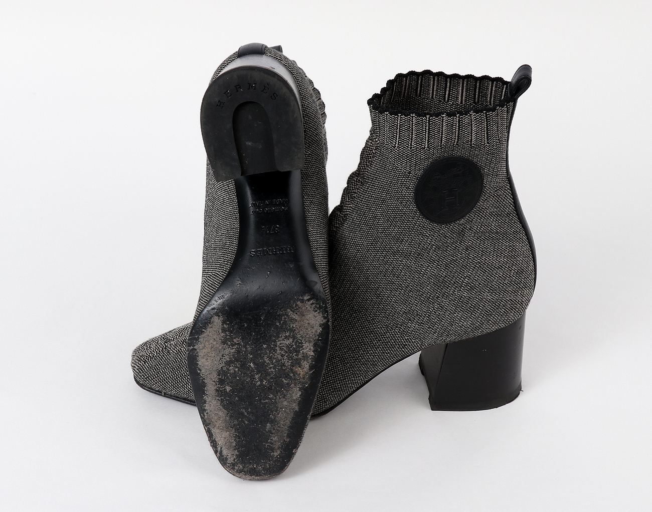 에르메스 볼베르 60 앵클 부츠 노치올라 블랙 37 1/2