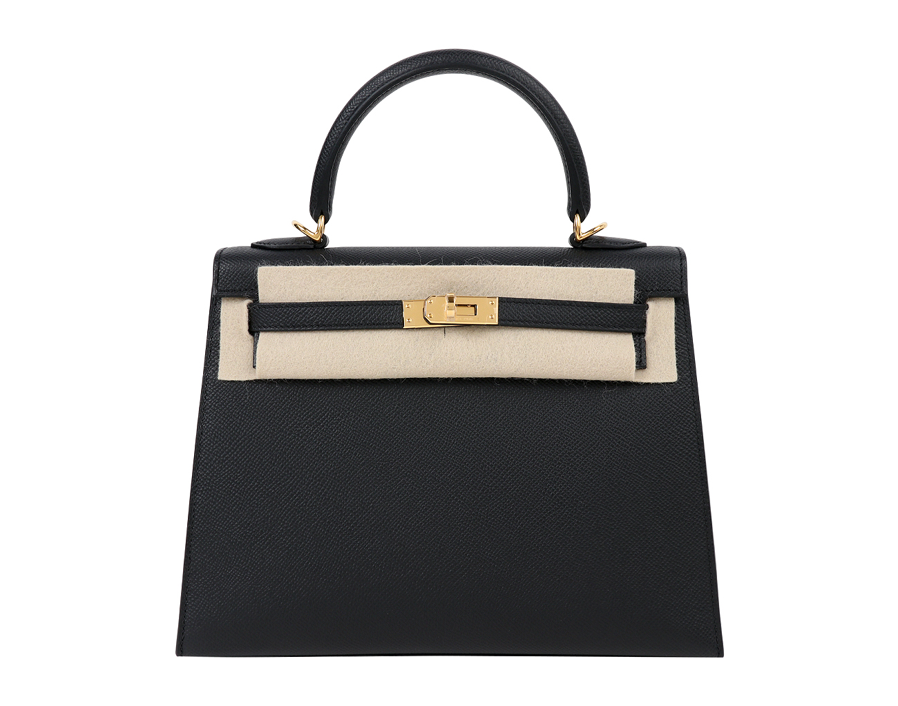 에르메스 셀리에 켈리 25 블랙 금장 K