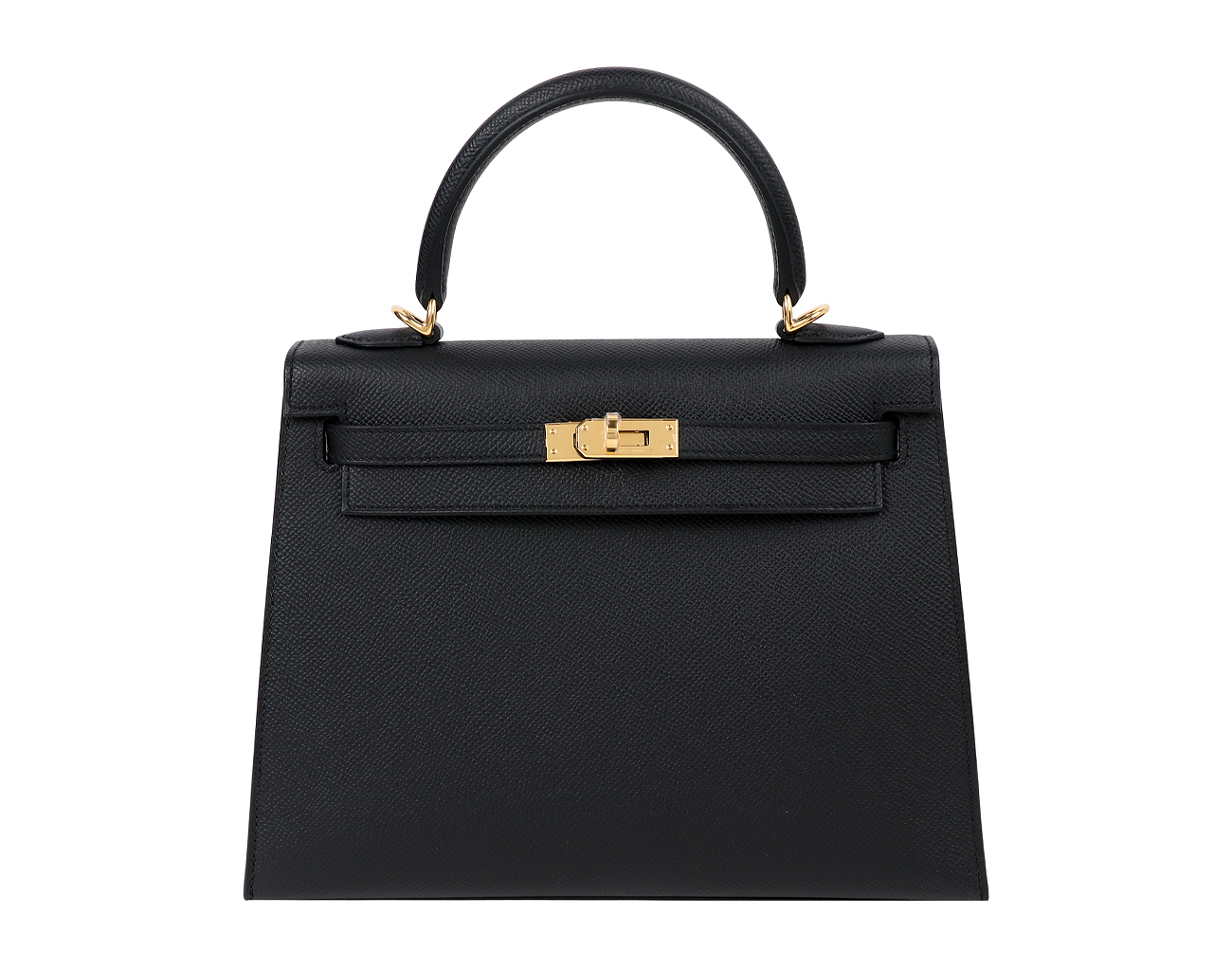 에르메스 셀리에 켈리 25 블랙 금장 K