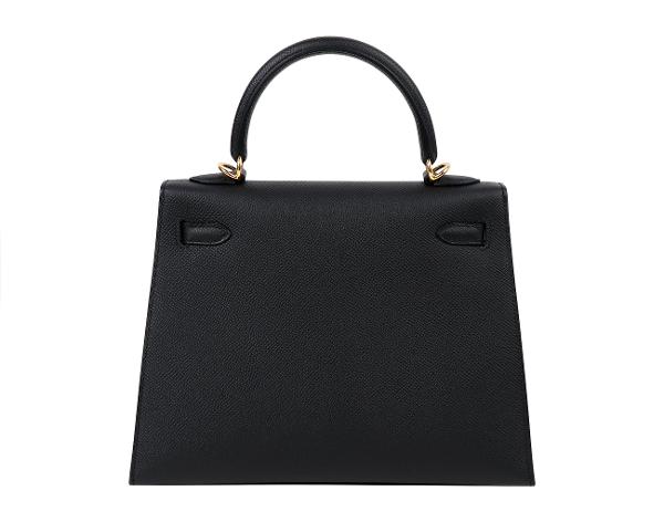에르메스 셀리에 켈리 25 블랙 금장 K