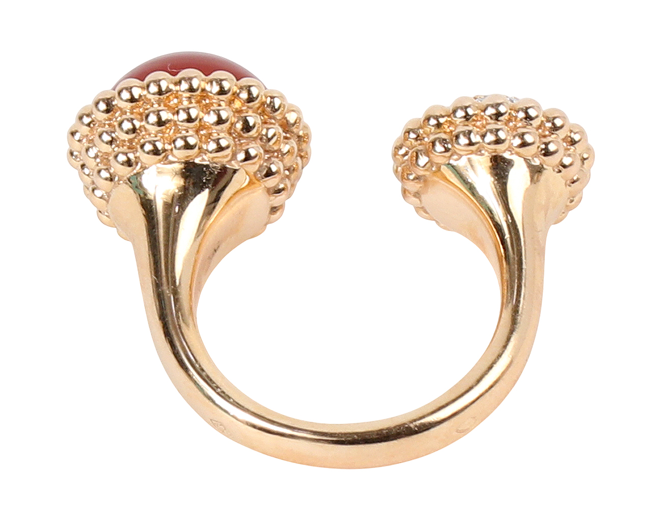 반클리프아펠 뻬를리 컬러 비트윈 더 핑거 링 로즈골드 다이아몬드 커넬리언 50