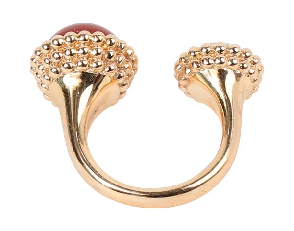 반클리프아펠 뻬를리 컬러 비트윈 더 핑거 링 로즈골드 다이아몬드 커넬리언 50