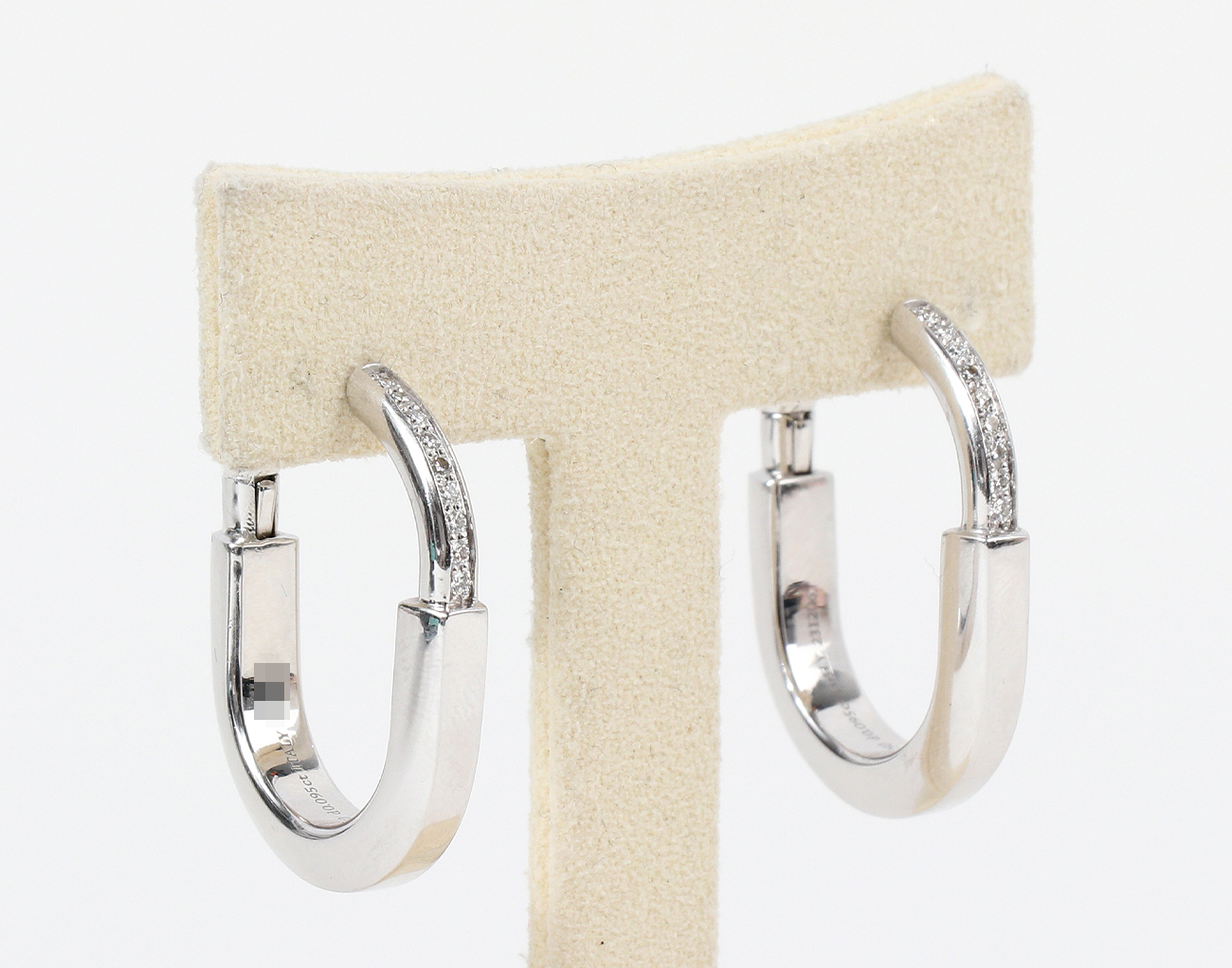 티파니앤코 티파니 락 이어링 미디엄 화이트골드 다이아몬드