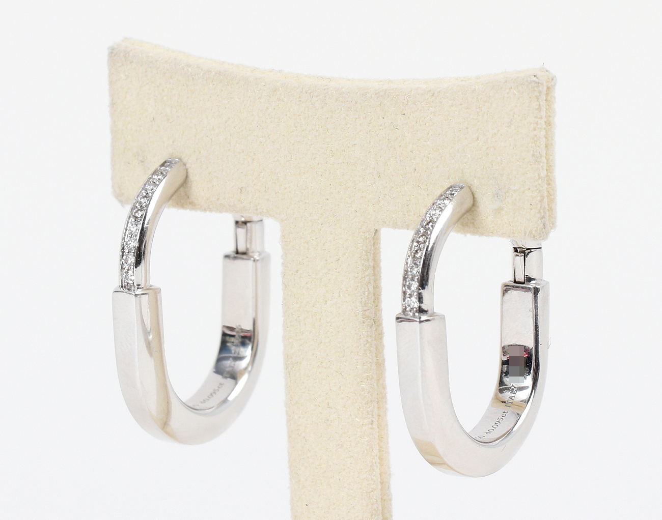 티파니앤코 티파니 락 이어링 미디엄 화이트골드 다이아몬드