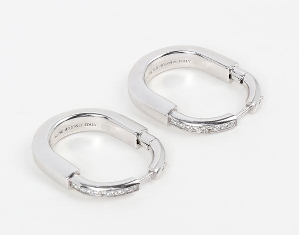 티파니앤코 티파니 락 이어링 미디엄 화이트골드 다이아몬드