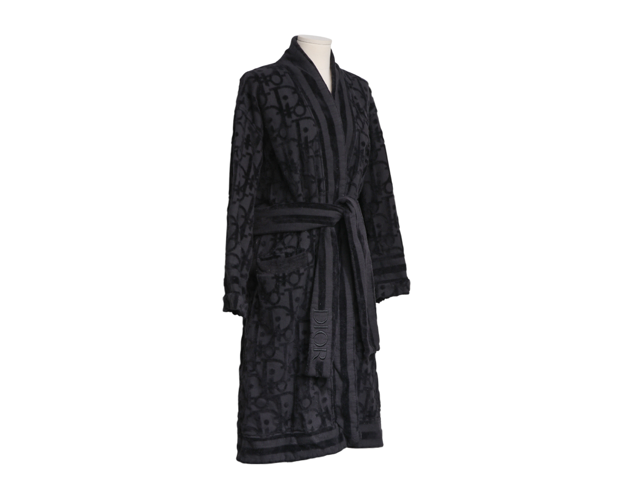 디올 오블리크 배스로브 블랙 M