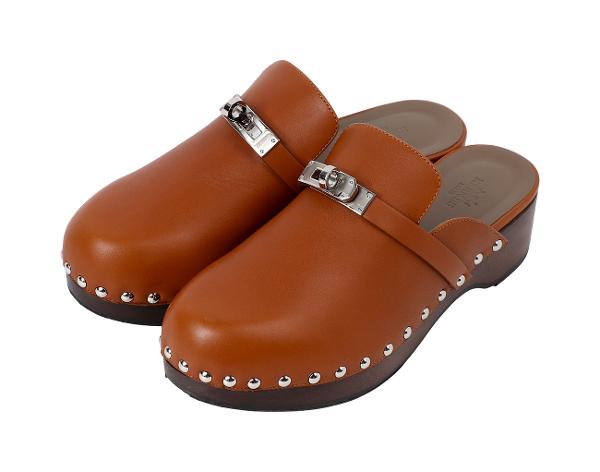 에르메스 칼로타 뮬 네추럴 은장 36