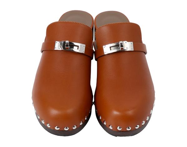 에르메스 칼로타 뮬 네추럴 은장 36