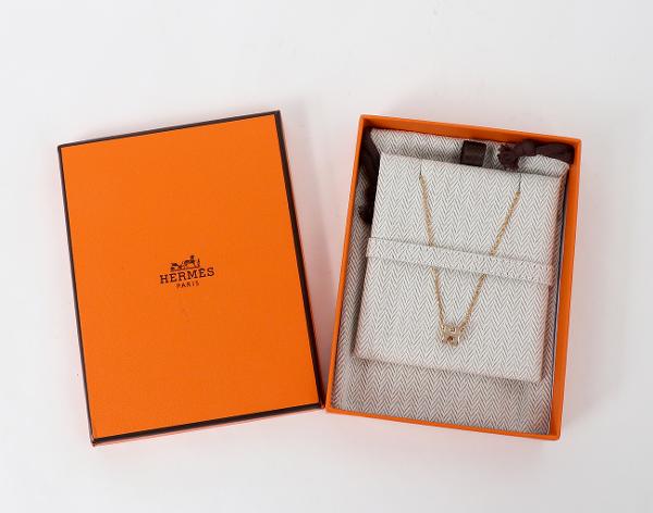 에르메스 미니 팝아슈 펜던트 마론 글라세 금장