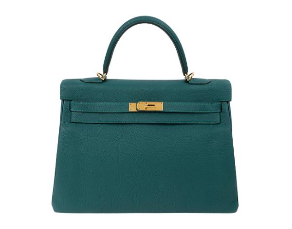 에르메스 켈리 35 말라카이트 금장 X
