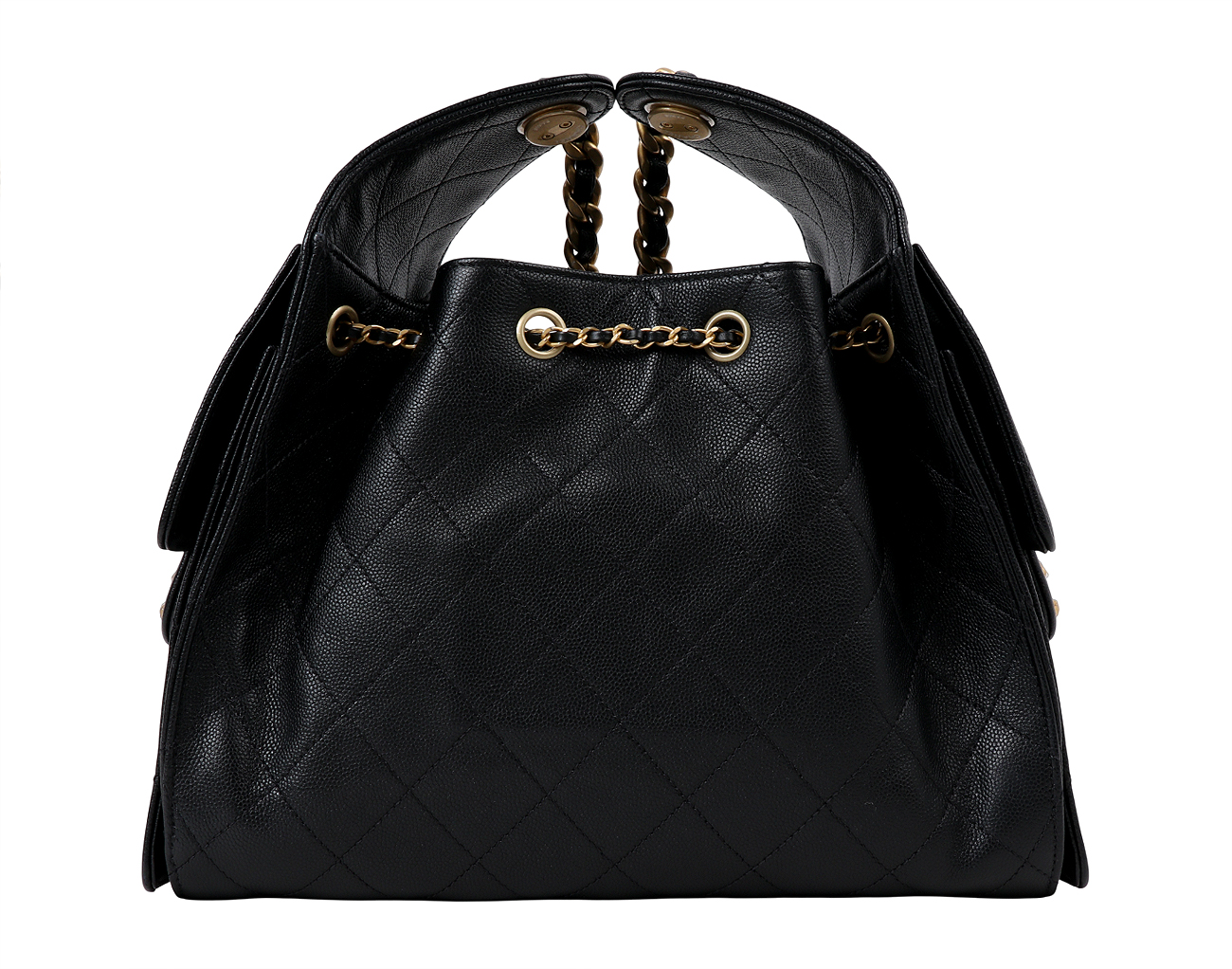 샤넬 25백 스몰 블랙 금장 캐비어