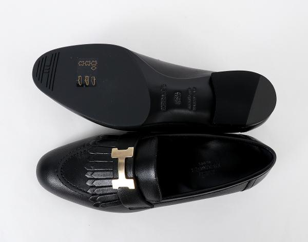 에르메스 로얄 로퍼 블랙 퍼마브래스 35 1/2