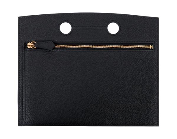 에르메스 백포켓 파우치 25 블랙 금장 Z