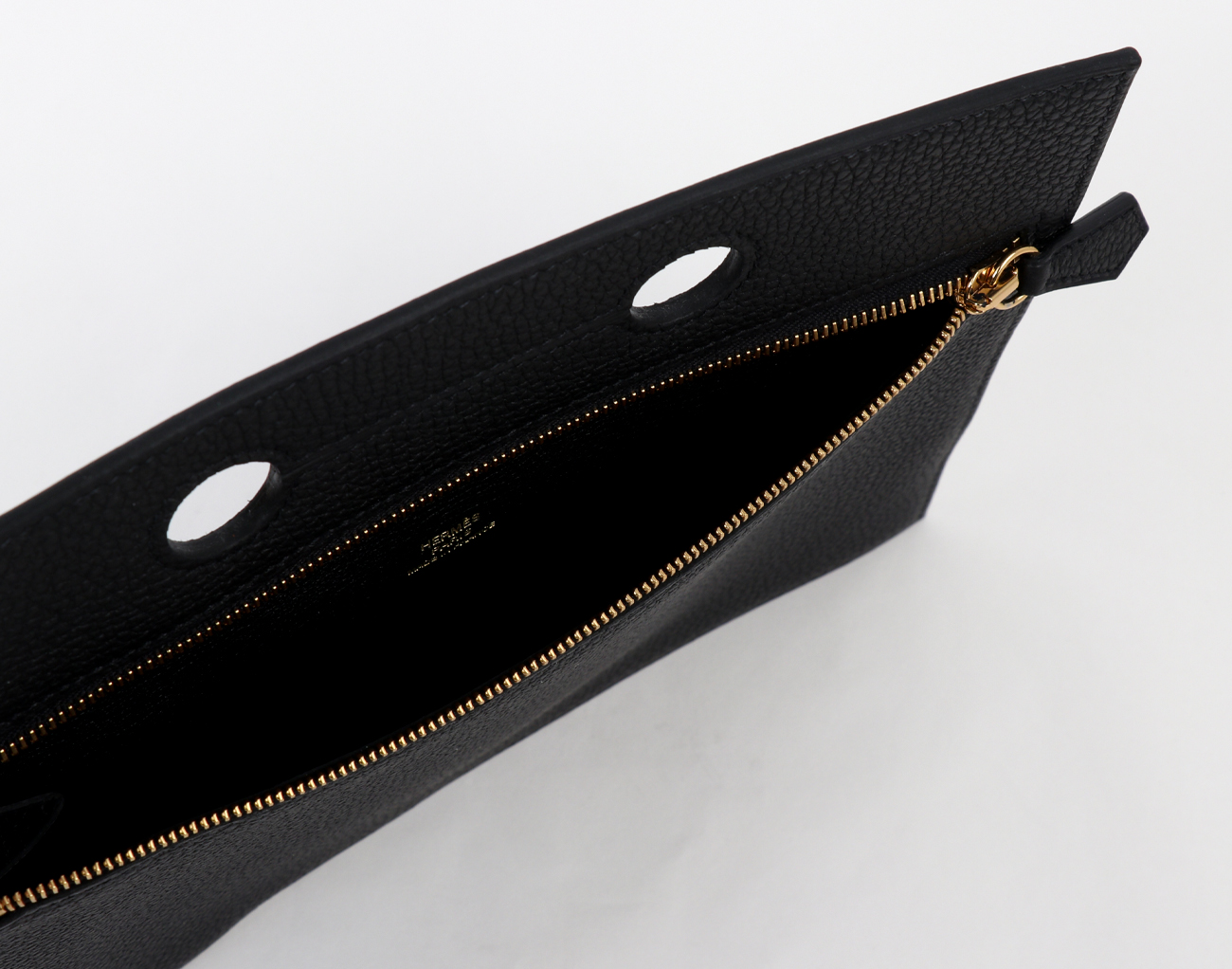 에르메스 백포켓 파우치 25 블랙 금장 Z