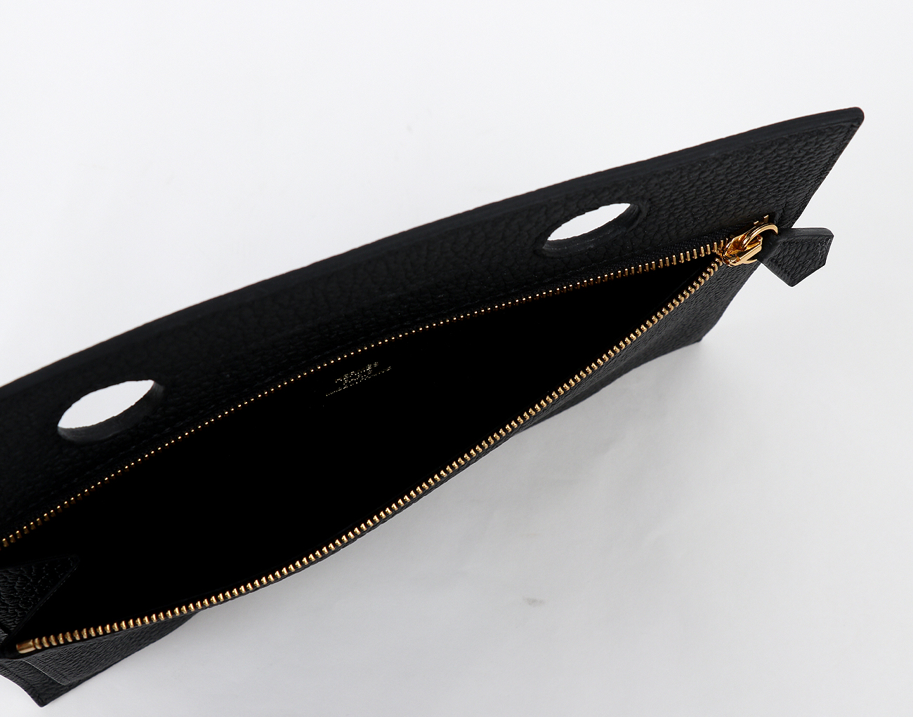 에르메스 백포켓 파우치 30 블랙 금장 Z