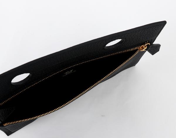 에르메스 백포켓 파우치 30 블랙 금장 Z