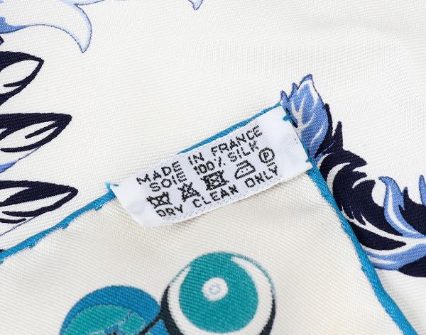 에르메스 까레 스카프 90 미티크 피닉스 콜로리아주 아이보리 터콰이즈 카키