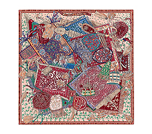 에르메스 캐시미어 숄 140 카발리에 듀 캅카스 로즈 페일 블루 프람보아즈 보러가기