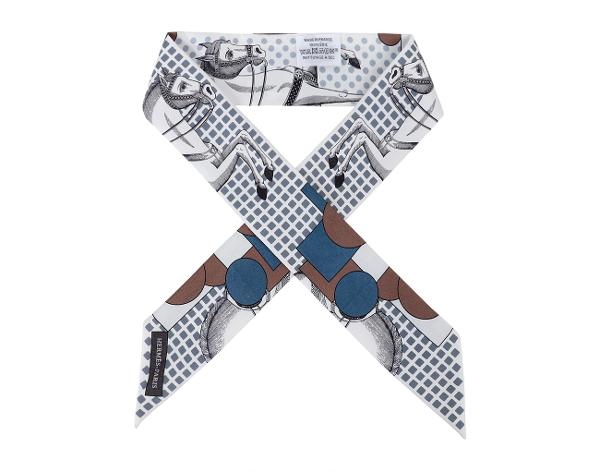 에르메스 트윌리 카발리에레 엔 폼 블랑 그리스 브룬